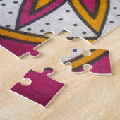 Mooie kleurrijke Afrikaanse stof Motief Art Print Legpuzzel (Zijkant)