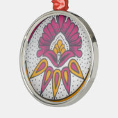 Mooie kleurrijke Afrikaanse stof Motief Art Print Metalen Ornament (Links)