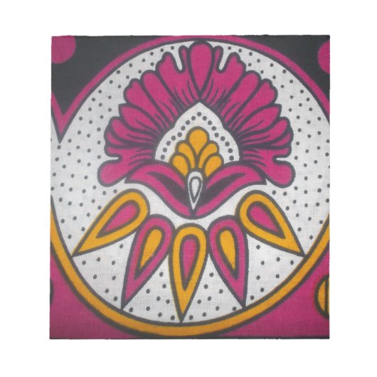 Mooie kleurrijke Afrikaanse stof Motief Art Print Notitieblok (Voorkant)