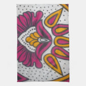 Mooie kleurrijke Afrikaanse stof Motief Art Print Theedoek (Verticaal)