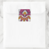 Mooie kleurrijke Afrikaanse stof Motief Art Print Vierkante Sticker (Tas)