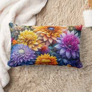 Mooie Kleurrijke Ai Kunst Bloemen  Kussen
