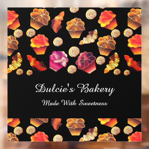 Mooie Kleurrijke Bakkerij, Chef, Catering, Bakker Raamsticker