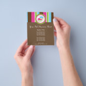 Mooie Kleurrijke Bakkerij Macarons Fun Streep Flye Flyer (Hand)