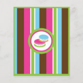 Mooie Kleurrijke Bakkerij Macarons Fun Streep Flye Flyer (Achterkant)