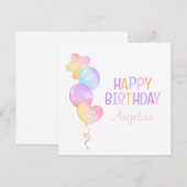 Mooie Kleurrijke Ballon Kinderen Gelukkige Verjaar (Voorkant / Achterkant)