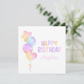 Mooie Kleurrijke Ballon Kinderen Gelukkige Verjaar (Staand voorkant)