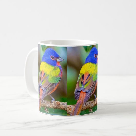 Mooie kleurrijke Bird Coffee Mok (Voorkant links)