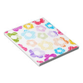 Mooie kleurrijke bloem meisjesachtig vrolijk bloem notitieblok (Schuin)