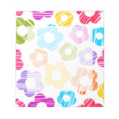 Mooie kleurrijke bloem meisjesachtig vrolijk bloem notitieblok (Voorkant)