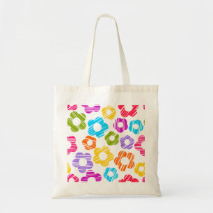 Mooie kleurrijke bloem meisjesachtig vrolijk bloem tote bag