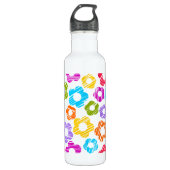 Mooie kleurrijke bloem meisjesachtig vrolijk bloem waterfles  (Voorkant)