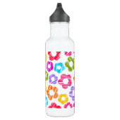 Mooie kleurrijke bloem meisjesachtig vrolijk bloem waterfles  (Rechts)