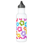 Mooie kleurrijke bloem meisjesachtig vrolijk bloem waterfles  (Links)