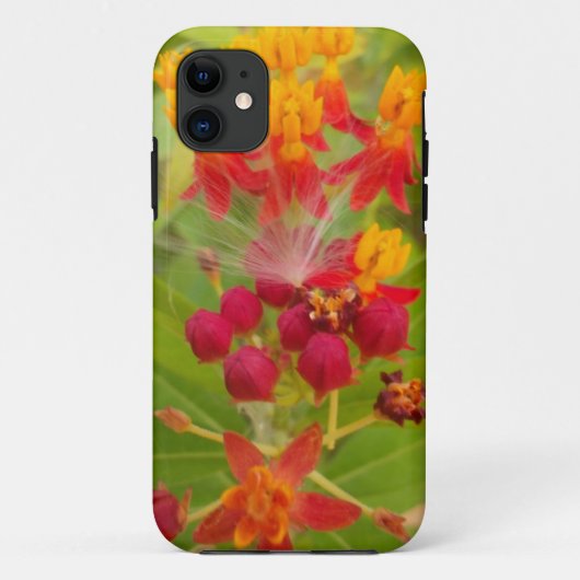 Mooie kleurrijke bloem met Milkweed Art Print Case-Mate iPhone Case (Achterkant)