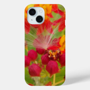 Mooie kleurrijke bloem met Milkweed Art Print iPhone 15 Case