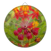 Mooie kleurrijke bloem met Milkweed Art Print Dartbord (Voorkant)