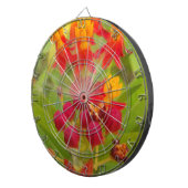 Mooie kleurrijke bloem met Milkweed Art Print Dartbord (Voorkant Rechts)