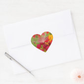 Mooie kleurrijke bloem met Milkweed Art Print Hart Sticker (Envelop)