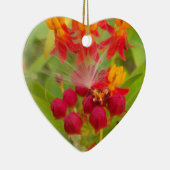 Mooie kleurrijke bloem met Milkweed Art Print Keramisch Ornament (Rechts)