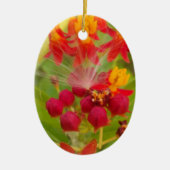 Mooie kleurrijke bloem met Milkweed Art Print Keramisch Ornament (Voorkant)