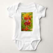 Mooie kleurrijke bloem met Milkweed Art Print Romper (Voorkant)