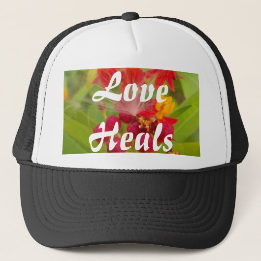 Mooie kleurrijke bloem met Milkweed Art Print Trucker Pet (Voorkant)