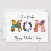 Mooie Kleurrijke Bloem MOEDER Moederdagkaart Feestdagenkaart (Voorkant)