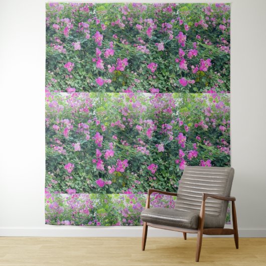 Mooie Kleurrijke Bloem Wandkleed (In situ)