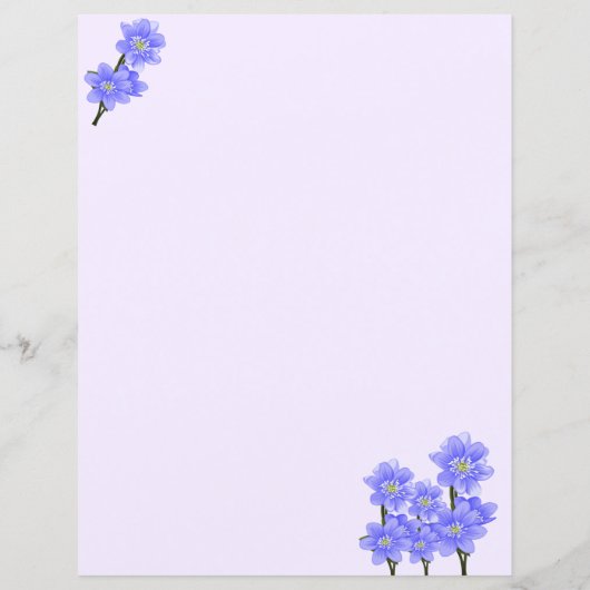 Mooie kleurrijke bloemen 8,5 x 11 Briefpapier (Achterkant)