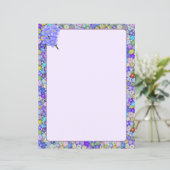 Mooie kleurrijke bloemen 8,5 x 11 Briefpapier (Staand voorkant)