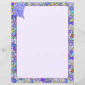 Mooie kleurrijke bloemen 8,5 x 11 Briefpapier (Voorkant)