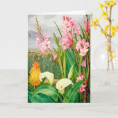 Mooie, kleurrijke bloemen blanco briefkaart (Gele Bloem)