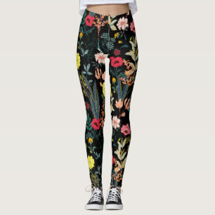 Mooie, kleurrijke bloemen en botanische Planten Leggings