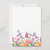 Mooie Kleurrijke Bloemen en Vlinders Trouwfeest Save The Date (Achterkant)