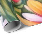 Mooie kleurrijke bloemen en vogels Inpakpapier (Rol Hoek)