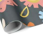 Mooie kleurrijke bloemen en vogels Wrapping Paper Cadeaupapier (Rol Hoek)