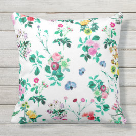 Mooie, kleurrijke bloemen in de buitenlucht buitenkussen