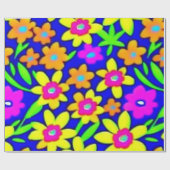 Mooie kleurrijke bloemen inpakpapier (Vlak)