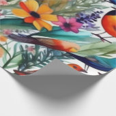 Mooie kleurrijke bloemen inpakpapier (Hoek)