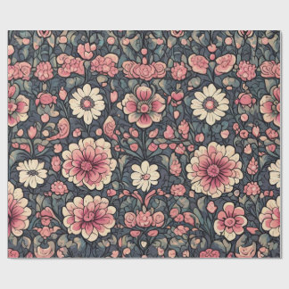 Mooie kleurrijke bloemen inpakpapier
