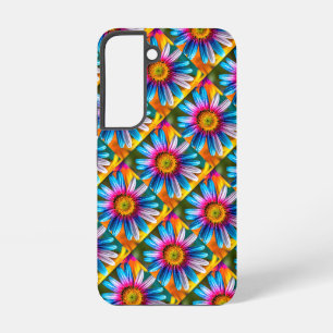 Mooie Kleurrijke Bloemen Patroon Samsung Galaxy Hoesje