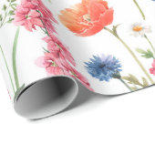 Mooie kleurrijke bloemen tuin naadloos patroon cadeaupapier (Rol Hoek)