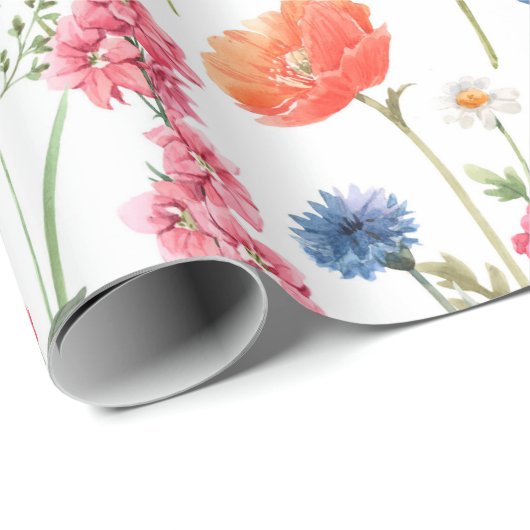 Mooie kleurrijke bloemen tuin naadloos patroon cadeaupapier (Rol Hoek)