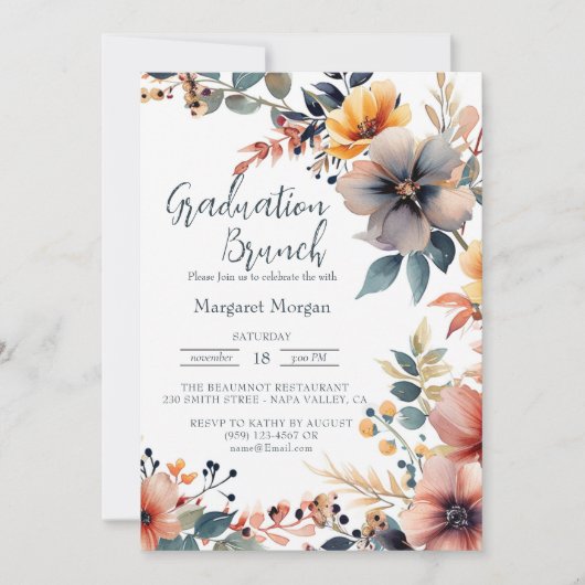 Mooie kleurrijke bloemen Vrijgezellenfeest Kaart (Voorkant)