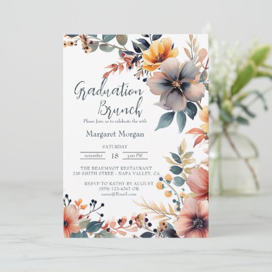 Mooie kleurrijke bloemen Vrijgezellenfeest Kaart (Staand voorkant)