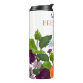 Mooie Kleurrijke Bloemige Bruidsmeisje Feest Favor Thermosbeker (Gedraaid links)