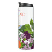 Mooie Kleurrijke Bloemige Bruidsmeisje Feest Favor Thermosbeker (Geroteerd rechts)