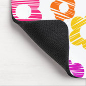 Mooie kleurrijke bloemige vrolijke bloempatroon muismat (Hoek)