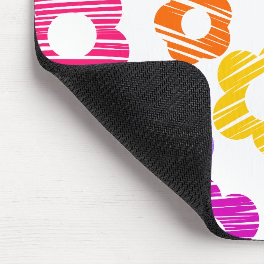 Mooie kleurrijke bloemige vrolijke bloempatroon muismat (Hoek)